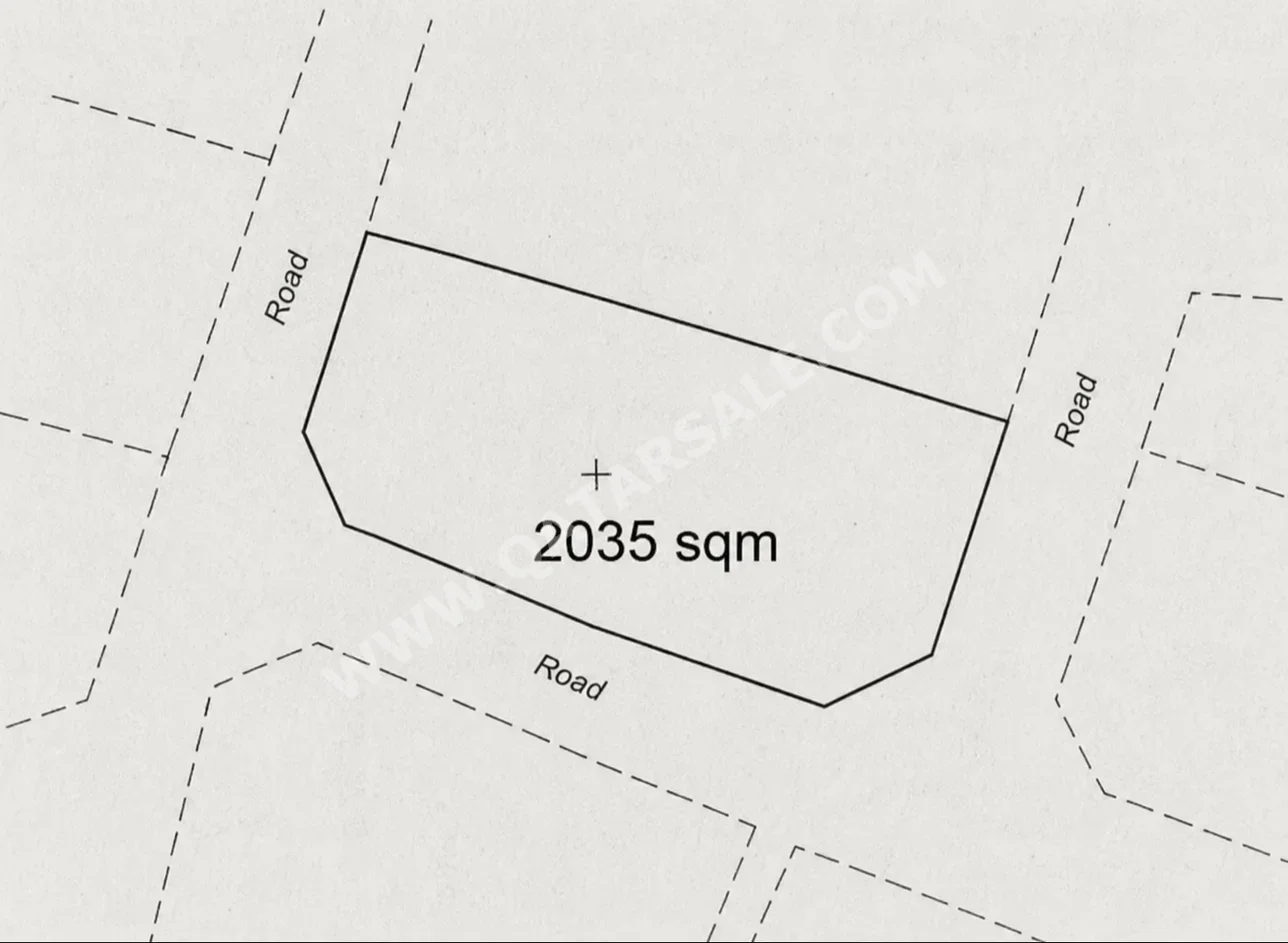 Lands For Sale in Al Rayyan - Bani Hajer -Area Size 2,035 Square Meter
