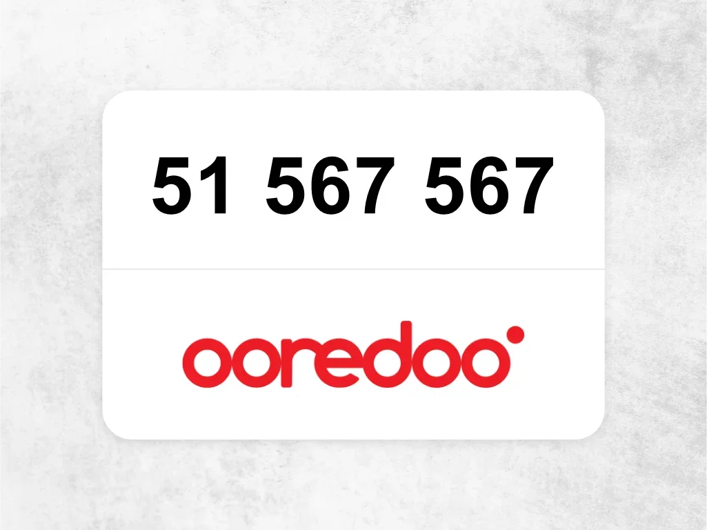 Ooredoo Mobile Phone 51 567 567