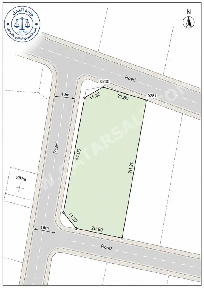 Lands For Sale in Al Rayyan - Al Seej -Area Size 2,036 Square Meter