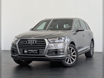 Audi  Q7  45 TFSI Quattro  2018  Automatic  97,320 Km  6 Cylinder  All Wheel Drive (AWD)  SUV  Gray  With Warranty