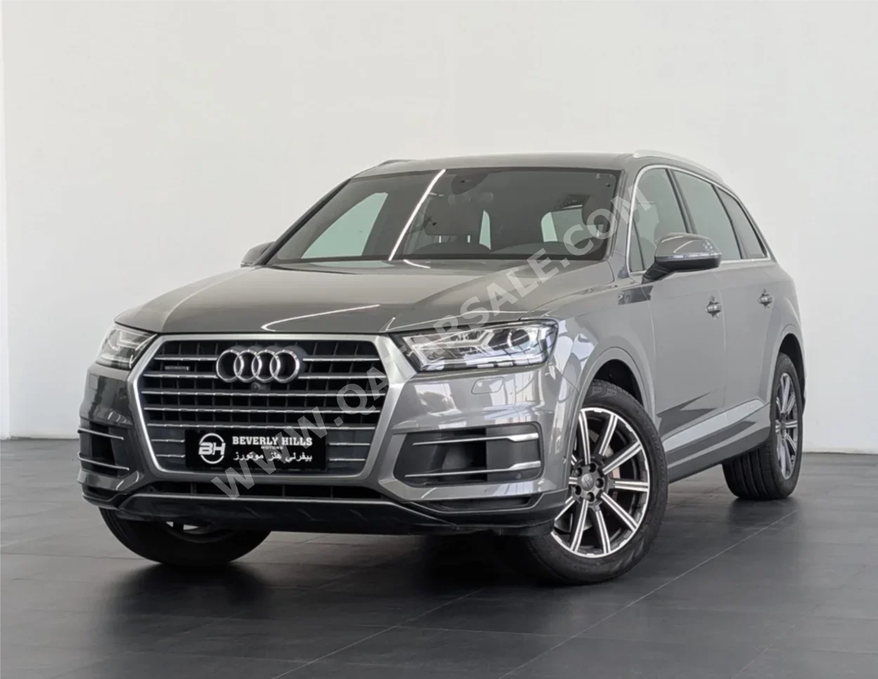 Audi Q7 45 TFSI Quattro 2018 Automatic 97,320 Km 6 Cylinder All Wheel Drive (AWD) SUV Gray With Warranty