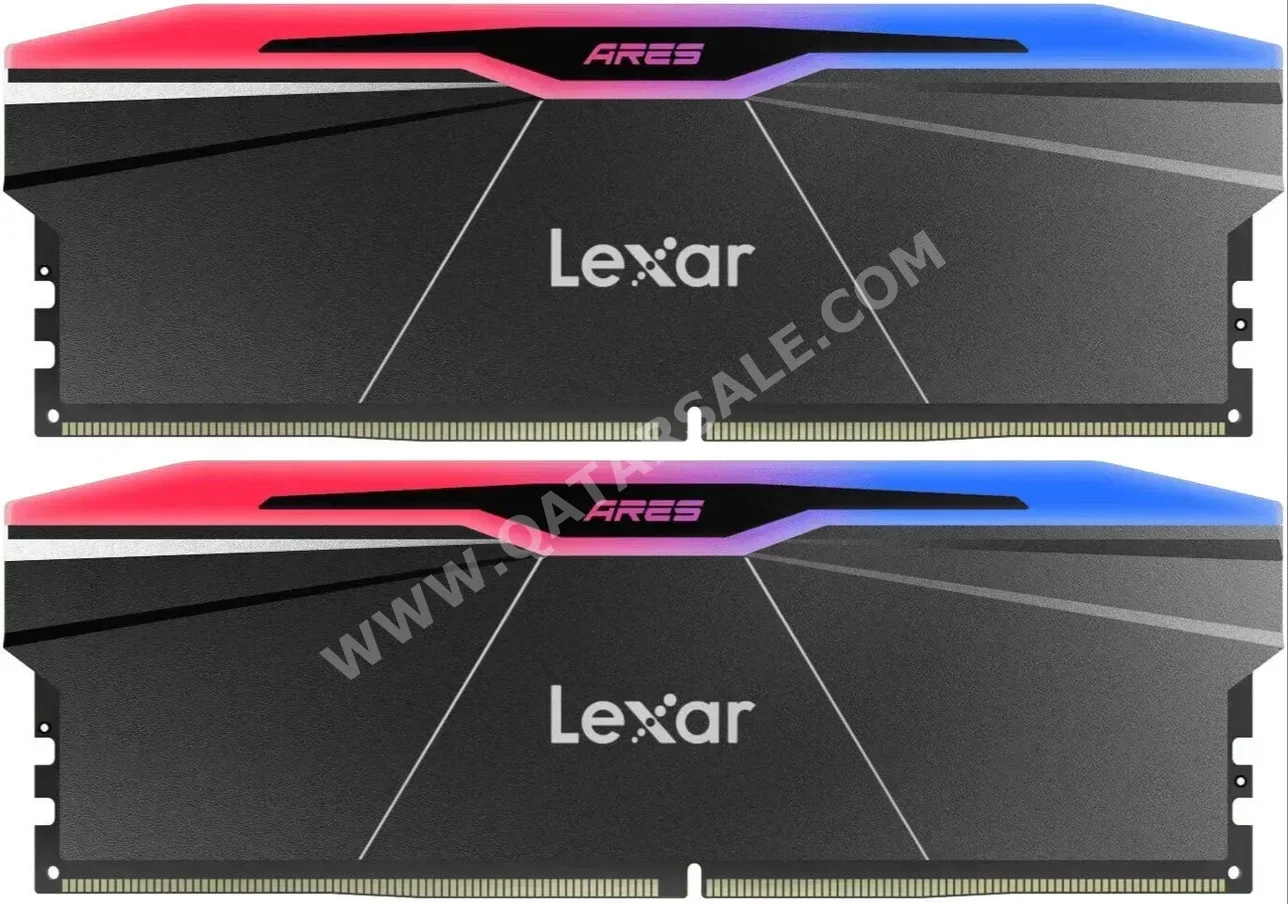 Ram Memories Lexar /  32 GB(2x16)  Black /  DDR 5 -  6000 MHz  RGB