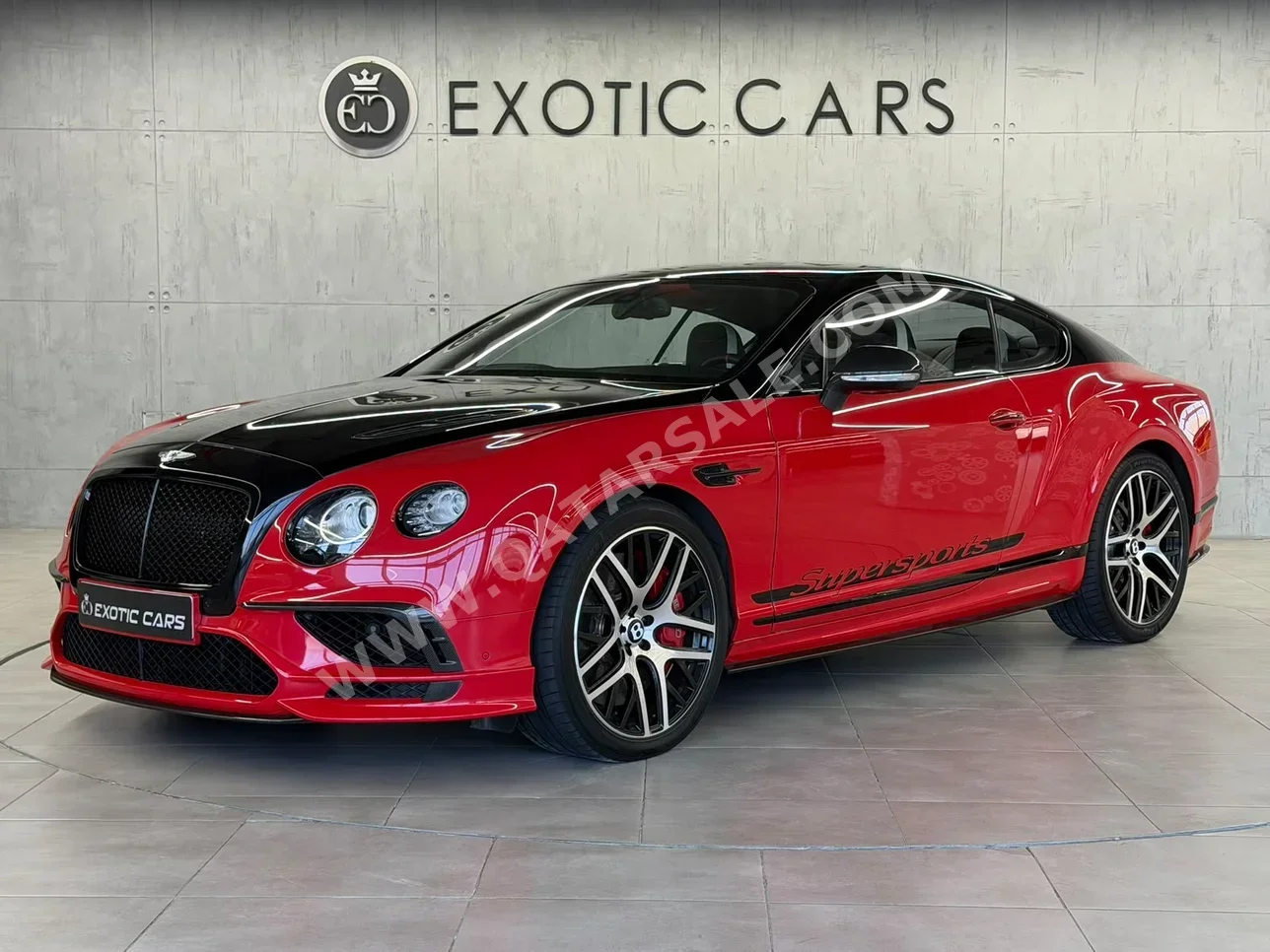 بنتلي جي تي SuperSports 2017 اوتوماتيك 48,500 كم 12 سلندر دفع رباعي كوبيه \ سبورت أحمر