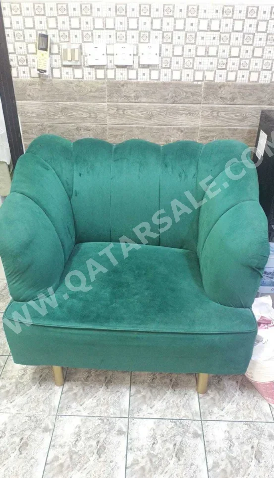 الأرائك والكنب والكراسي طقم كنب - مخمل - أخضر