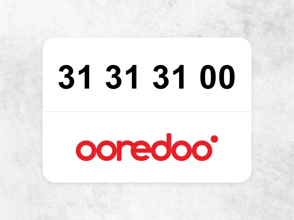 Ooredoo Mobile Phone 31 31 31 00