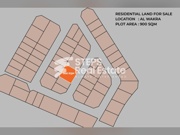 Lands For Sale in Al Wakrah - Al Wakrah -Area Size 900 Square Meter