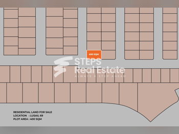 Lands For Sale in Lusail -Area Size 400 Square Meter