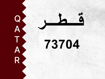 Private Plate  73704  Special Number