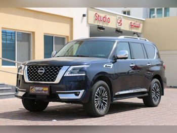 Nissan Patrol Platinum 2024 Automatic 33,000 Km 6 Cylinder Four Wheel Drive (4WD) SUV Dark Blue With Warranty