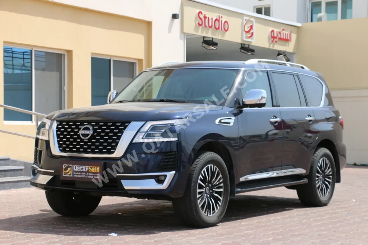 Nissan Patrol Platinum 2024 Automatic 33,000 Km 6 Cylinder Four Wheel Drive (4WD) SUV Dark Blue With Warranty