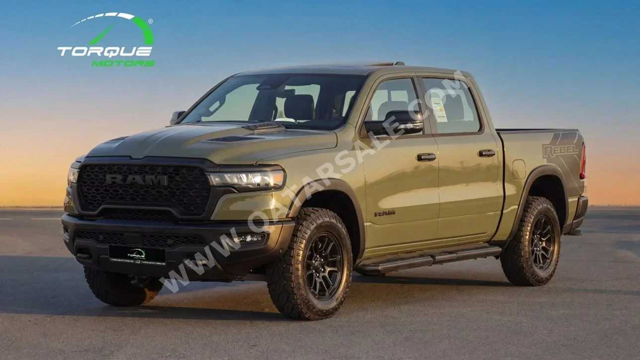 Dodge Ram Rebel Luxury 2026 Automatic 0 Km 6 Cylinder Four Wheel Drive (4WD) Pick Up Green With Warranty