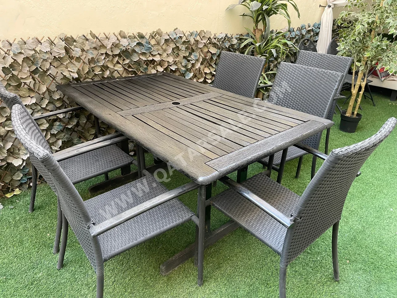 Patio Furniture - Black - Patio Set -Number Of Seats 6