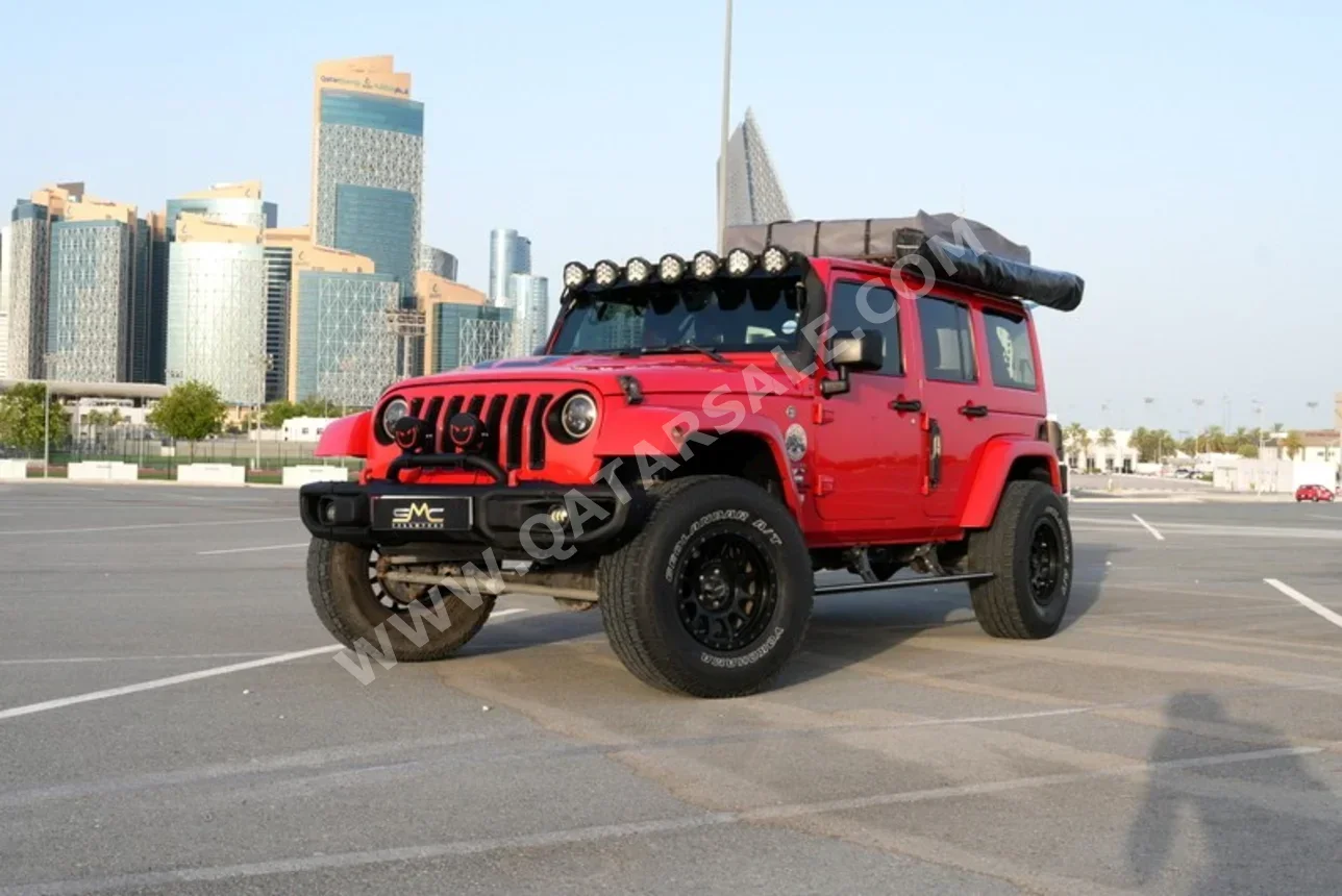 Jeep Wrangler Sahara 2016 Automatic 134,000 Km 6 Cylinder Four Wheel Drive (4WD) SUV Red