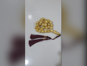 Prayer Beads Amber Yellow Matte Oval/Circle 33 45 g