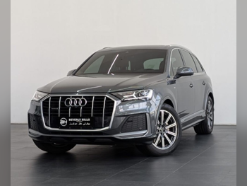 Audi Q7 45 TFSI Quattro S-line 2021 Automatic 42,200 Km 4 Cylinder All Wheel Drive (AWD) SUV Gray With Warranty — image 1