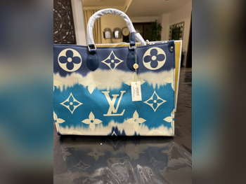 Tote Bag, Louis Vuitton, Blue, Vegan Leather, For Women