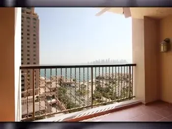 2 Bedrooms  Apartment  For Rent  in Doha -  The Pearl  Semi Furnished