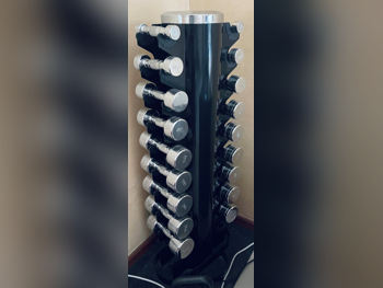Weights, Fixed Dumbbells, Round, Gray