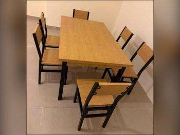 Dining Table with Chairs, Lifestyle, Beige, Qatar, 6 Seats