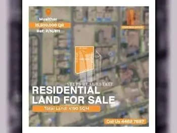 Lands For Sale in Al Rayyan  - Muaither  -Area Size 4,190 Square Meter