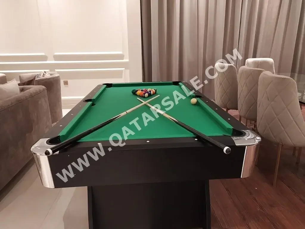 Black and Blue  Billiard Table