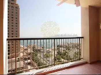 2 Bedrooms  Apartment  For Rent  in Doha -  The Pearl  Not Furnished