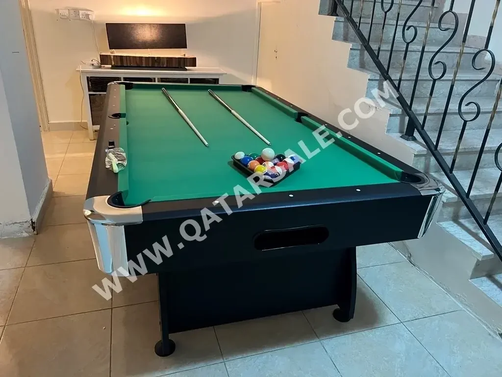 Black and Green  Billiard Table