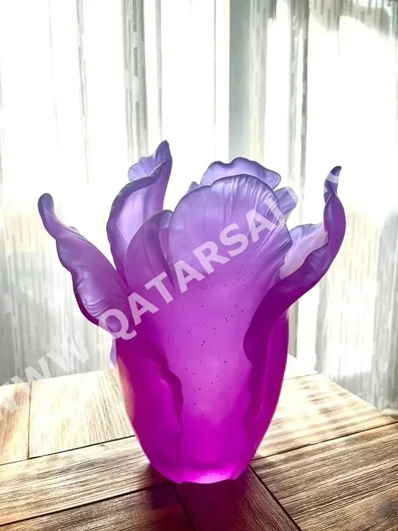 Vases & Bowls Large (Over 15W)  Daum  Purple  Table Vase  Tulip  Glass