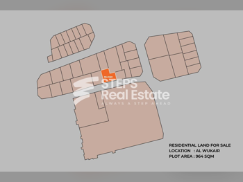 Ibinebentang lupa sa Al Wakrah, Al Wukair, Sukat: 964 sqm