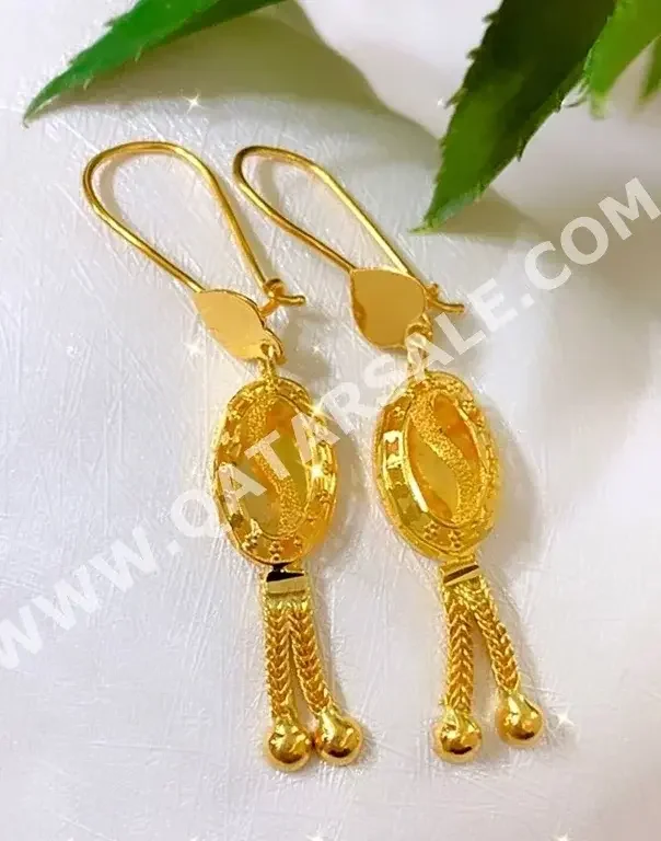 Gold Earring  Turkey  Woman  By Item ( Designers )  Yellow Gold  21k