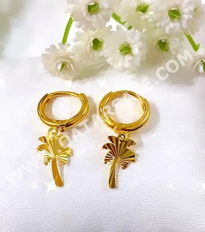 Gold Earring  Turkey  Woman  By Item ( Designers )  Yellow Gold  21k