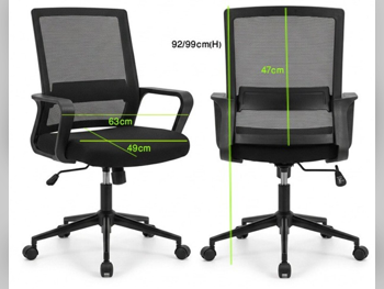 Sillas de oficina y gaming Merir Furniture, Silla ejecutiva, negra