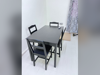 Dining Table with Chairs, IKEA, Black, Italy, 4 Seats