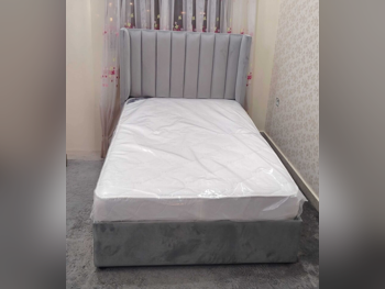 Beds, Single, Gray, Mattress Included