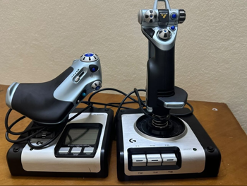 Console Accessories, Logitech, Flight Yoke System, Black