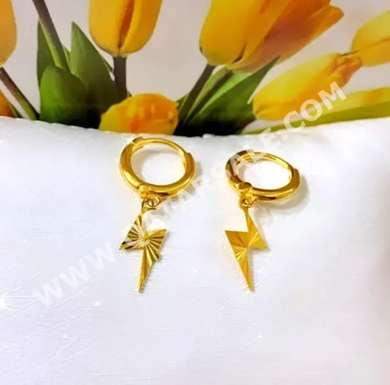 Gold Earring  Turkey  Woman  By Item ( Designers )  Yellow Gold  21k