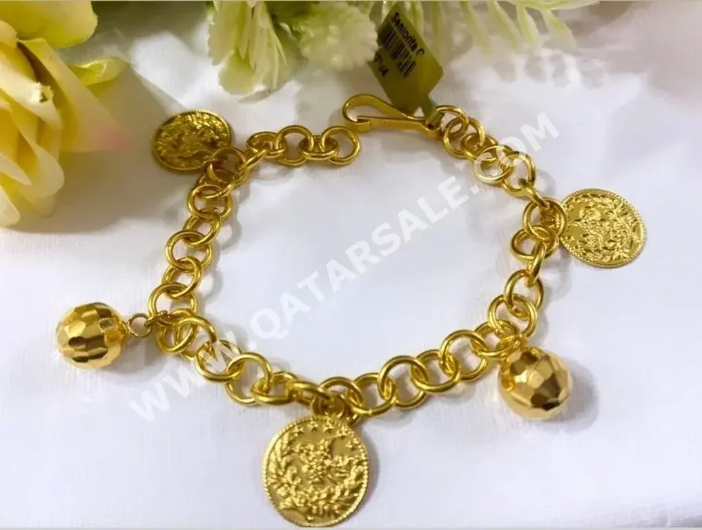 Gold Bracelet  Turkey  Woman  By Weight  24.48 Gram  Yellow Gold  21k