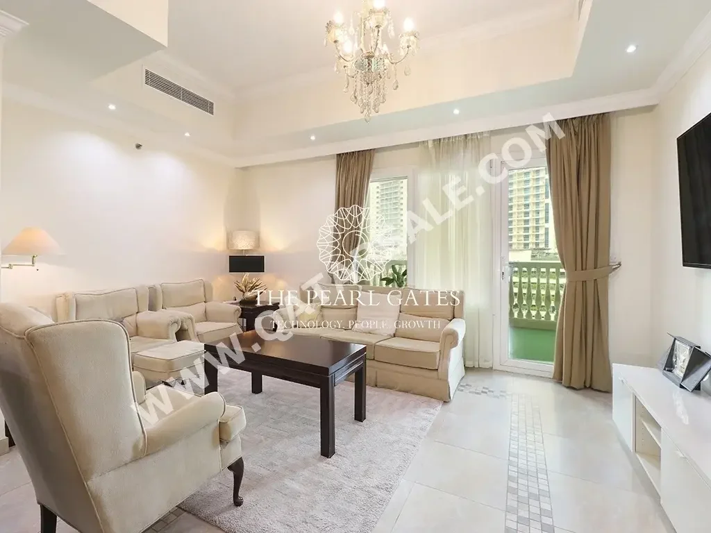 1 Bedrooms  Apartment  For Rent  in Doha -  The Pearl  Fully Furnished