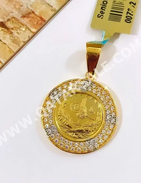 Gold Pendants  Turkey  Woman  By Weight  5.7 Gram  mixed colour  21k