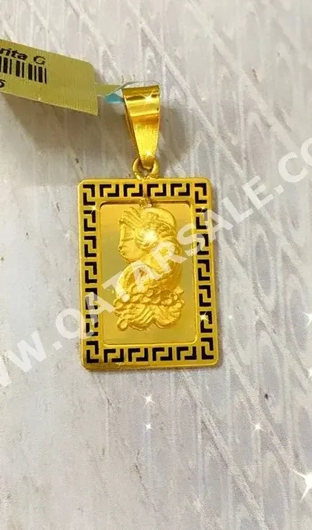 Gold Pendants  Turkey  Woman  By Weight  5.87 Gram  mixed colour  21k