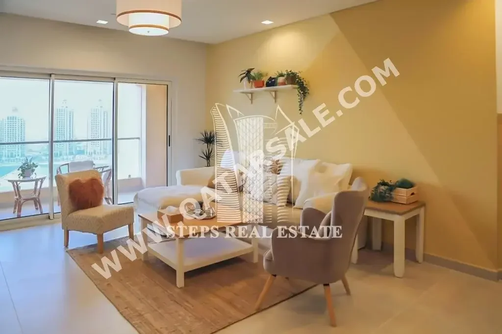 1 Bedrooms  Apartment  For Rent  in Doha -  The Pearl  Fully Furnished