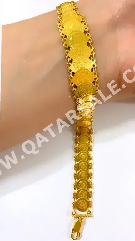 Gold Bracelet  Turkey  Woman  By Weight  17.66 Gram  Yellow Gold  21k