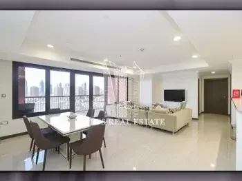 2 Bedrooms  Apartment  For Rent  in Doha -  The Pearl  Fully Furnished