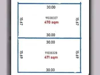 Lands For Sale in Al Wakrah  - Al Wukair  -Area Size 470 Square Meter