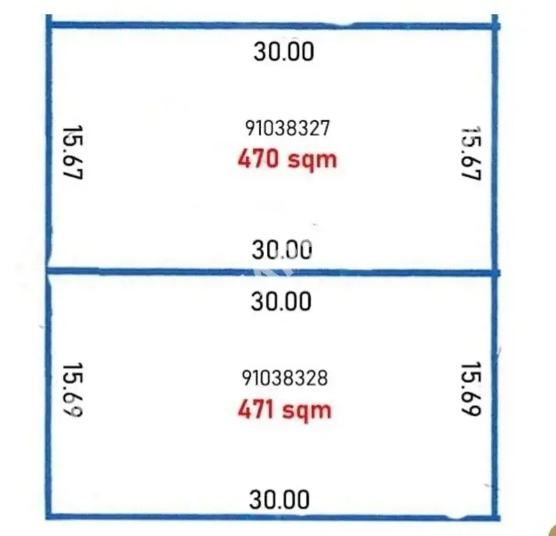 Lands For Sale in Al Wakrah  - Al Wukair  -Area Size 470 Square Meter