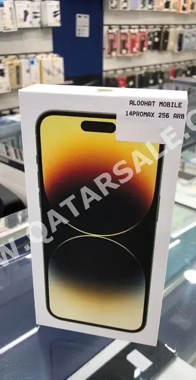 ابل  - أيفون 14  - برو ماكس  - ذهبي  - 256 جيجابايت  - تحت الضمان
