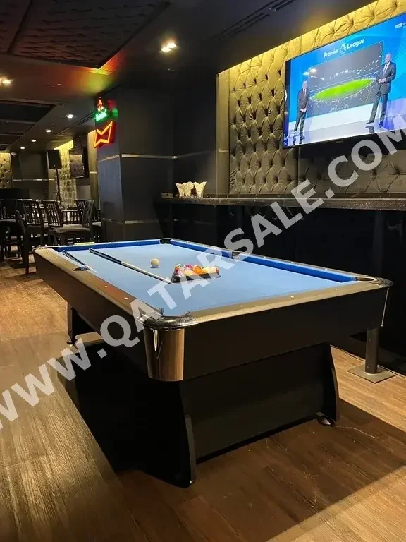 Black and Blue  Billiard Table