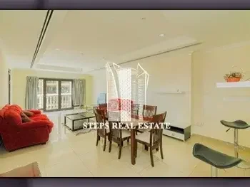 2 Bedrooms  Apartment  For Rent  in Doha -  The Pearl  Fully Furnished