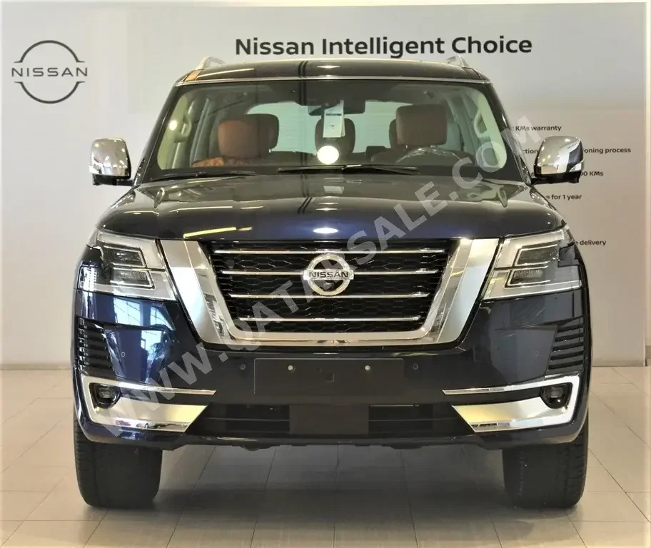 Nissan  Patrol  LE Platinum  2021  Automatic  14 Km  8 Cylinder  Four Wheel Drive (4WD)  SUV  Blue  With Warranty